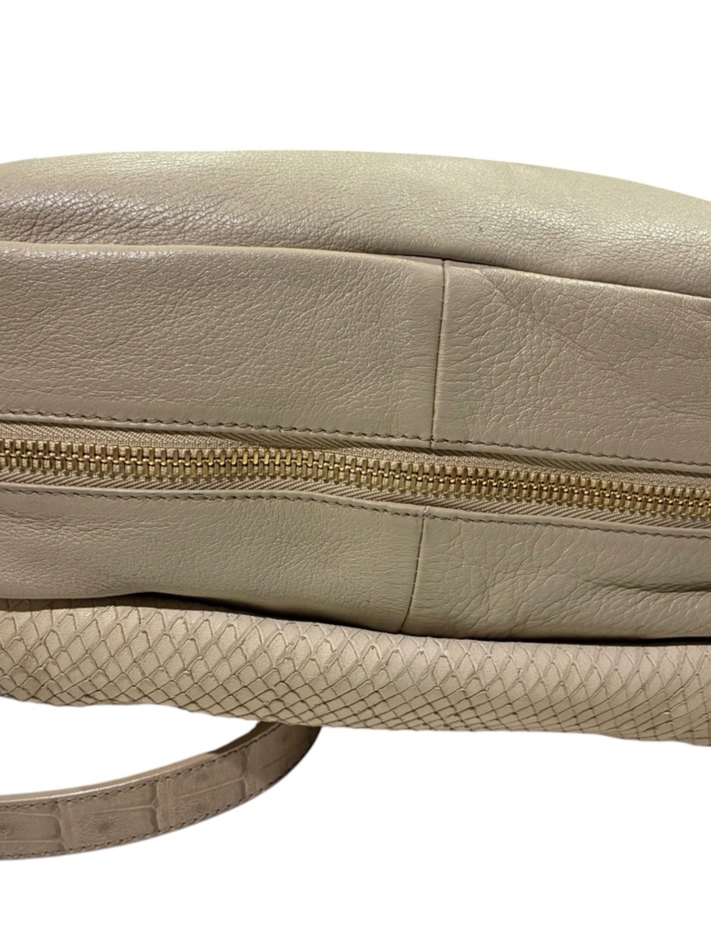Furla Beige Leather Belt Bag / Crossbody w/ Gold Hardware - Picture 8 of 16